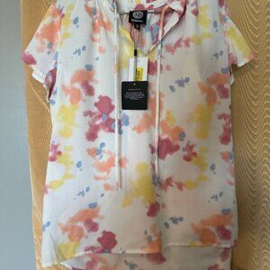 NWT BOBEAU LADIES PEACH TIE DYE TOP